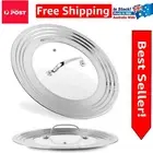 Dishwasher-Safe Tempered Glass Lid for Frying Pans - Fits 7 to 12 Inch Skillets