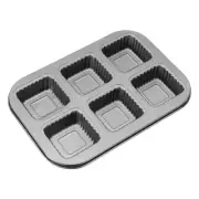 Ripple Muffins Pan 6-Cup Grey Nonstick Cupcake Pan for Oven Baking