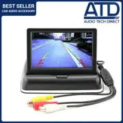 Dashboard Monitor Pop-Up 4.3" LCD Dash Reverse Camera Input Car Rear View Screen
