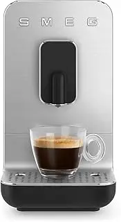 [Smeg] BCC01BLMAU 50's Style Matte Black Automatic Espresso Coffee Machine Designed in Italy 19 Bar Pressure 150g Capacity 7 Beverage Function