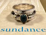 NWT Sundance Catalog Silver Gold “Spindrift Apatite Ring” Size 7 $168