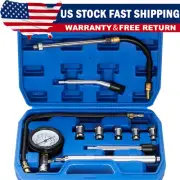 11pack Cylinder Compression Tester Gas Engine Gauge Kit Tool Auto Car Motorcycle
