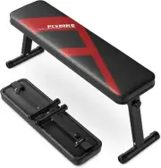 FLYBIRD Flat Bench, Foldable Flat Weight Bench Easy Assembly for Strength Traini