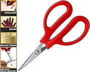 VAMPLIERS 6 1/4" Fiber Optic Kevlar Scissors Industrial Grade Carbon Steel Shears - Cuts Kevlar, Dyneema, Spectra, Vectran, Dacron, Nomex, Technora, Innegra, Carbon Fiber, Fiberglass