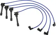X AUTOHAUX Car Spark Plug Coil Wires Ignition Coil Harness Cable 7mm Fit for Honda Civic CRX 1988-1991 1.5L 1.6L No.32722PM6B00/32722PM1B01 - Pack of 4