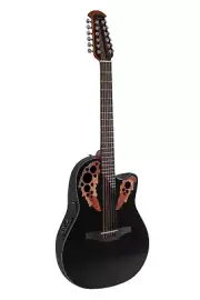 Ovation CE4412-5-G E-Acoustic Guitar Celebrity Elite Mid Cutaway 12-string Black