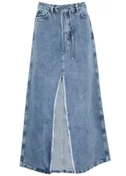Damson Madder Kaia Denim Maxi Skirt - Blue - 10 (UK10 / S) 10 (UK10 / S)