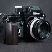 Wood L Hand Grip Handle For Nikon F2 F2A F2AS Camera w/Aluminum Alloy Baseplate