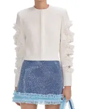 Self-Portrait x Christopher Kane Cut Out Lace Trim Cardigan