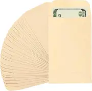 uxcell Money Envelope, 25 Pack 3.5" x 2.2" Cash Envelopes Money Holder Bags Budgeting Saving Challenge Letter for Gift Coins Checks Tickets Jewelry Passport Card, Khaki