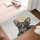 Bulldog Pet Bath Mat Valentine Doormat Kitchen Carpet Entrance Door Home Decor