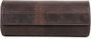 [WICRFYHD] 3 Slots Watches Storage Organizer, Watch Travel Case for Men Women, Leather Watch Roll Travel Case with Pillow, Portable Travel Watch Roll
