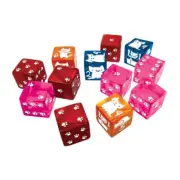 Kitten D6 16mm Six Sided Dice Set 12 Pieces Each Pack (4 Colors) Perfect Gift