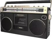 1980S-Style Portable Bluetooth Boombox AM/FM Radio Cassette Player Recorder,