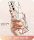 For Samsung Galaxy S21 FE 5G i-Blason Marble Stylish Case Full Body Screen Cover