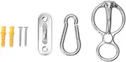 Horse Tie Ring, Stainless Steel Half Round Ring, Horse Training Equipment with Eye Bolt, Safe Horse Accessories for Pulling Back