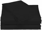 100% Egyptian Cotton 600-TC Deep Pocket Queen Sheet Set Black Stripe