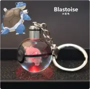 Anime Crystal Keychain Figures Blastoise Model 3D Engraving Pendant Gift