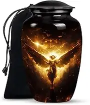 Archangel Cremation Urn for Ashes Adult Male & Female - Urn for Human Ashes Adult Man & Women - Holds Upto 200 Cubic Inches - Large Memorial Decorative Urn (Size - 10 Inch)