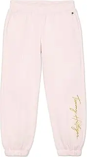 [Tommy Hilfiger] Girls' Adaptive Signature Knit Pant with Pull Up Loops, Light Pink, M