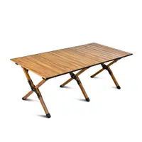 在飛比找PChome24h購物優惠-【愛而富L&R】輕量木紋蛋捲桌 折疊桌120cm