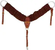 CHALLENGER Western Mohair 25-Strand Brown Breast Collar w/Harness Leather Uptugs 55RT02BR