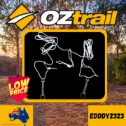 OZTRAIL 4 PACK GUY ROPE SET 7MM W/ WIRE RUNNER + JUMBO TRACE SPRING