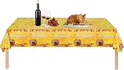 Autumn Maple Table Cover,Thanksgiving Tablecloth with Pattern - Waterproof Wipeable Fall Picnic Tablecloth Supplies Cloth for Patio Wall Garden