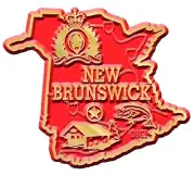 New Brunswick Map Fridge Magnet