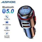 Bluetooth 5.0 Wireless Radio Car FM Transmitter PD Dual USB Charger MP3 Player