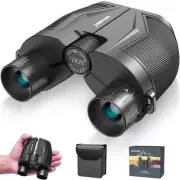 Compact Binoculars for Adults and Kids - 12x25 Large Eyepiece High Powered Ea...