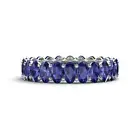 TriJewels Oval Shape Iolite Eternity Ring 4 3/4 ctw 14K Gold JP:264249