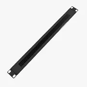 Patch Panel Brush Plate Mountable 1U Network Bar, RJ45 Ethernet Hub fits 19" Racks, CAT5e, CAT6A & CAT6 Cable - Network Management & Cord Organiser for Cable Management (Black)