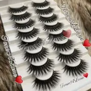 US SELLER | 8x Mink Lashes Eyelashes 5d WISPY Eyelash Extension Makeup Lashes
