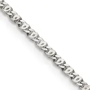 18 Inch Sterling Silver 2mm Fancy Anchor Pendant Chain