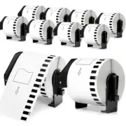 10Rolls Compatible DK-2205 Replacement 2-3/7"x100’ for Brother QL-1110NWB QL-800