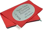 Coop Home Goods Nylon Camping and Travel Pillow Cover, Waterproof Camping Pillow Protector, Zippered Cover, Washable Travel Pillowcase (Red)