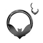 Piercing Ring Clicker Black Batwing ( Ear, Daith , Septum)