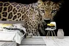 3D Black Leopard Wallpaper Wall Mural Removable Self-adhesive 116