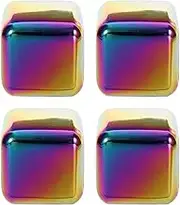 UPKOCH 4pcs Stainless Steel Ice Cubes Whiskey Supply Stainless Steel Ice Cube Reusable Whiskey Metal Ice Cube Stainless Steel Whiskey Stones Whiskey Ice Cube Metal Ice Cubes Ice Tart Wine