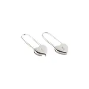 ANYCO Earrings Sterling Silver Pin Peach Heart Romantic Stud For Women Girl Teen Fashion Stylish Accessories Jewelry Gifts
