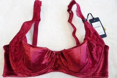 Fox and Royal CITY CHIC PLUS SIZE 12DD-E Sylvie Bra Velvet Sexy Lingerie 1/4 Cup