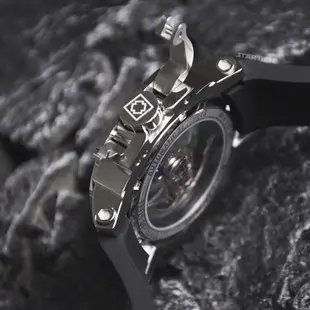 INVICTA 英威塔 | Coalition Forces系列 超帥氣鏤空錶盤 自動上鍊機械腕錶 -黑銀24707