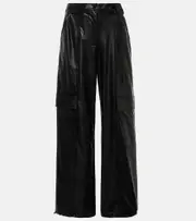 [Simkhai] Simkhai Sofia faux leather cargo pants UK 18 black
