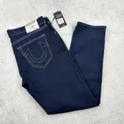True Religion Geno No Flap Relaxed Slim Denim Jeans Men's W36 L32 Blue