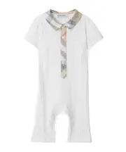 Burberry Kids Stretch Playsuit 3,9M,6,IT6,6M,9,12M white