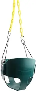 Toddler Swing High Back Full Bucket Design Safe Durable Coated Chains Easy Install Backyard Playground Swing