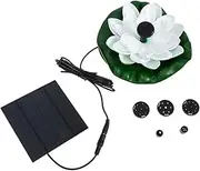 Kisangel 1 Set Lotus Leaf Fountain Pond Outdoor Feature Sprinkler Solar Powered Water Fountain Solar Garden Fountain Outdoor Pool Decoration Aquarium Outdoor Landscape Decor Plant Abs White
