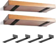 Heavy Duty Shelf Bracket 4 Pack, Floating Shelf Brackets 6 Inch Long, Brackets