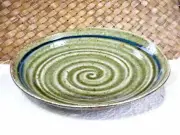 Japanese Tableware Plate - Colorful Akebono Oribe Pattern Blue Line From Japan